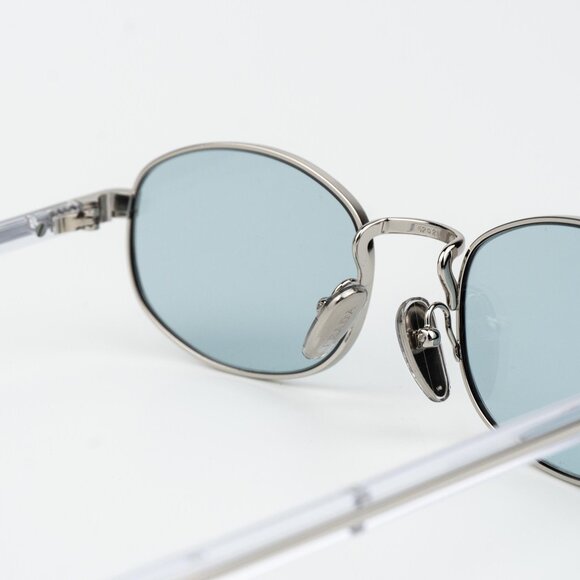 Prada Women Sunglasses Silver Azure Oval  PRB53S 1BC40N NEW AUTHENTIC - Picture 6 of 13